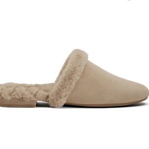 Birdies the Songbird in Biscotti Faux
Fur/Suede slippers